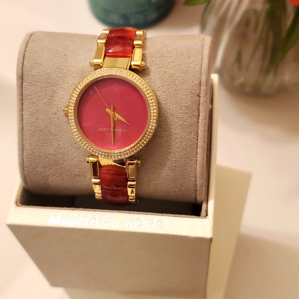 Mk pink  watch